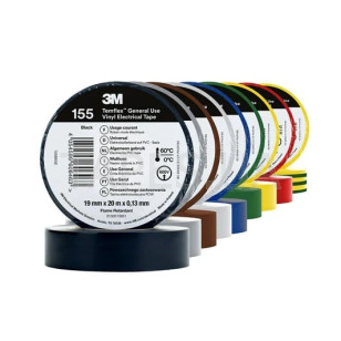 Стрічка ізоляційна, ПВХ, ширина19 мм, довж. 20 м, товщ.0.13 мм, 3M